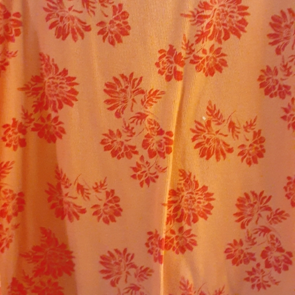 White Stag orange floral shirt, 22/24W